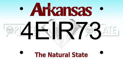 4EIR73 Arkansas License Plate