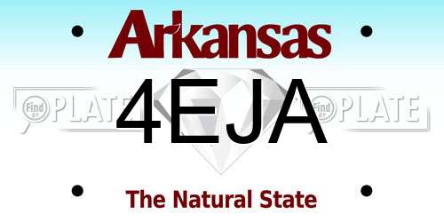 4EJA Arkansas License Plate