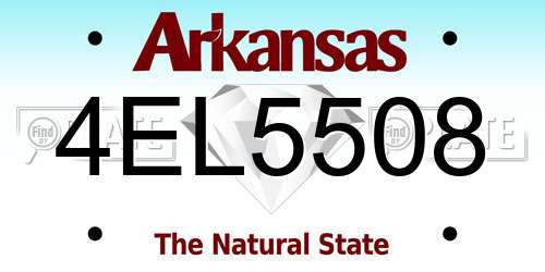 4EL5508 Arkansas License Plate