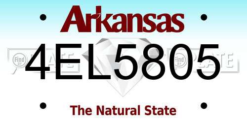 4EL5805 Arkansas License Plate