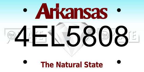 4EL5808 Arkansas License Plate