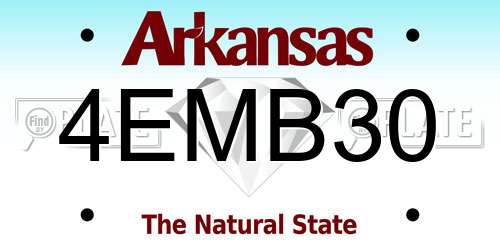 4EMB30 Arkansas License Plate
