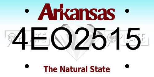 4EO2515 Arkansas License Plate