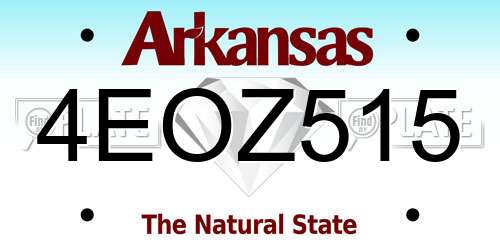 4EOZ515 Arkansas License Plate