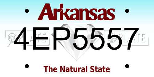 4EP5557 Arkansas License Plate
