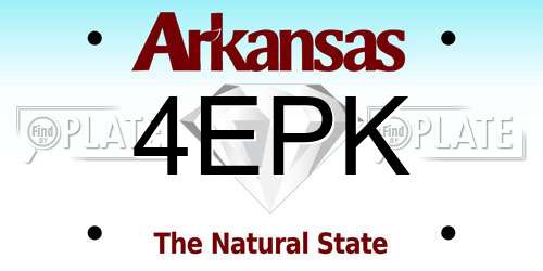 4EPK Arkansas License Plate