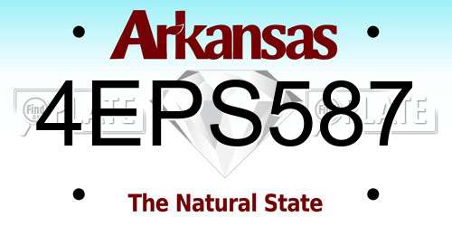 4EPS587 Arkansas License Plate