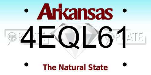 4EQL61 Arkansas License Plate
