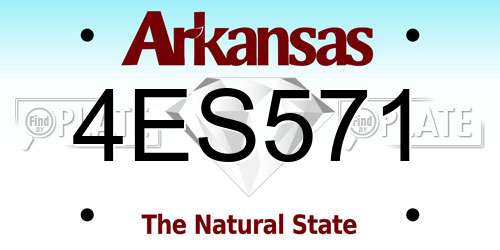 4ES571 Arkansas License Plate