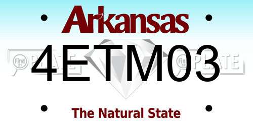 4ETM03 Arkansas License Plate