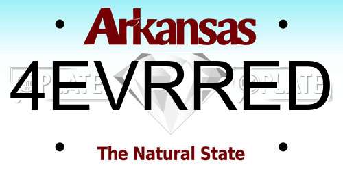4EVRRED Arkansas License Plate