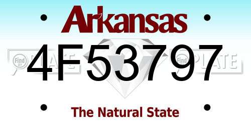 4F53797 Arkansas License Plate