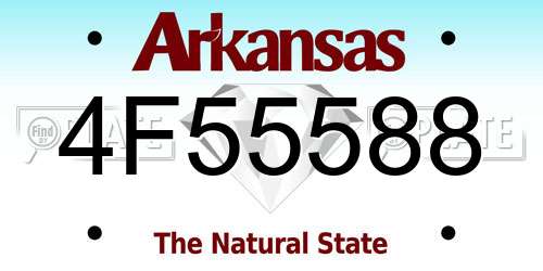 4F55588 Arkansas License Plate