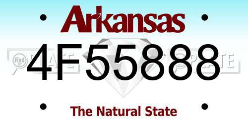 4F55888 Arkansas License Plate