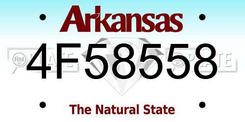 4F58558 Arkansas License Plate