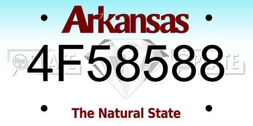 4F58588 Arkansas License Plate