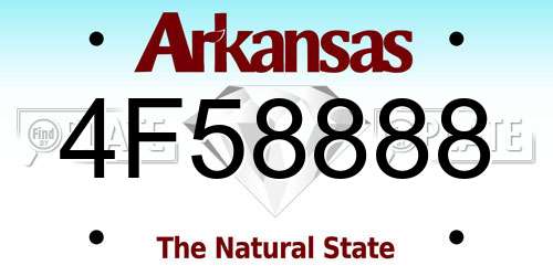 4F58888 Arkansas License Plate