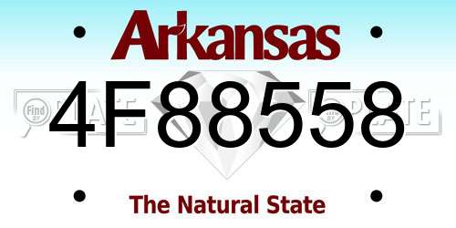 4F88558 Arkansas License Plate