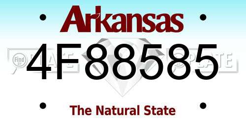 4F88585 Arkansas License Plate