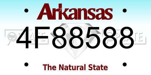 4F88588 Arkansas License Plate