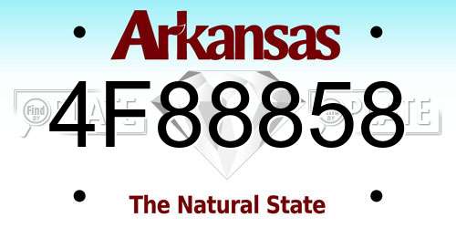 4F88858 Arkansas License Plate