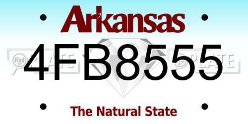 4FB8555 Arkansas License Plate