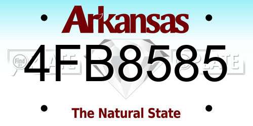 4FB8585 Arkansas License Plate