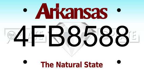 4FB8588 Arkansas License Plate