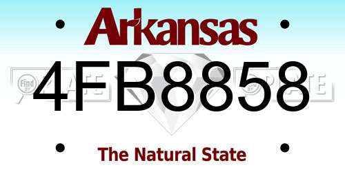 4FB8858 Arkansas License Plate