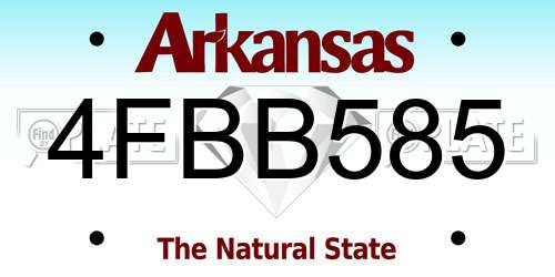 4FBB585 Arkansas License Plate