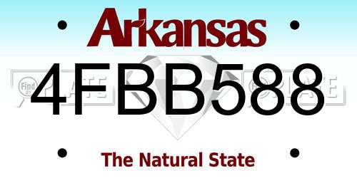 4FBB588 Arkansas License Plate