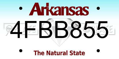 4FBB855 Arkansas License Plate