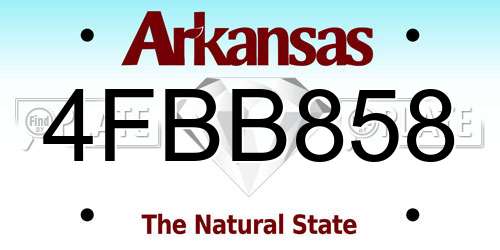4FBB858 Arkansas License Plate