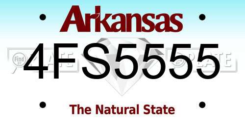4FS5555 Arkansas License Plate