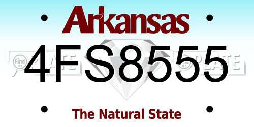 4FS8555 Arkansas License Plate