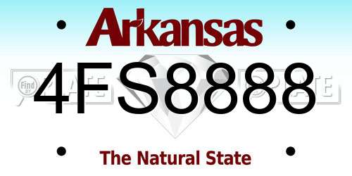 4FS8888 Arkansas License Plate
