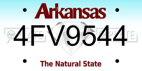 4FV9544 Arkansas License Plate