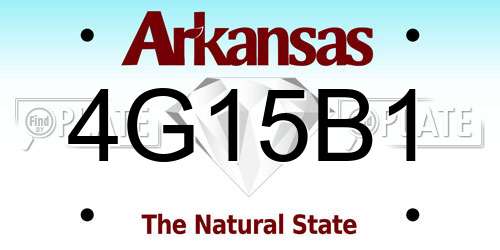 4G15B1 Arkansas License Plate