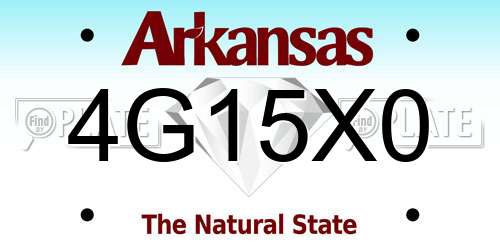 4G15X0 Arkansas License Plate