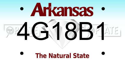 4G18B1 Arkansas License Plate