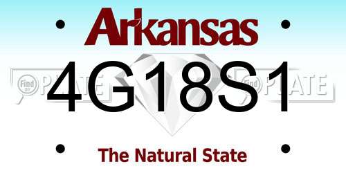 4G18S1 Arkansas License Plate