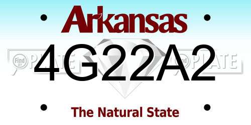 4G22A2 Arkansas License Plate
