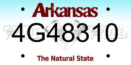 4G48310 Arkansas License Plate