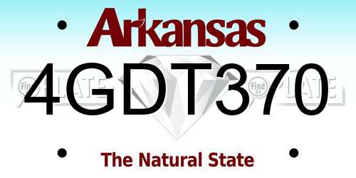 4GDT370 Arkansas License Plate