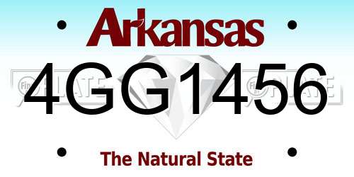 4GG1456 Arkansas License Plate
