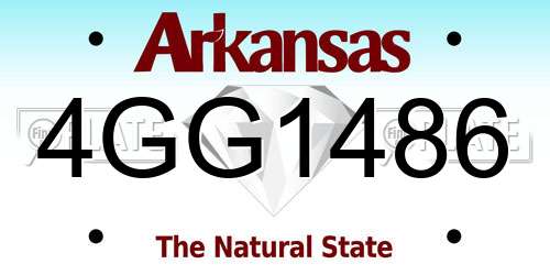 4GG1486 Arkansas License Plate