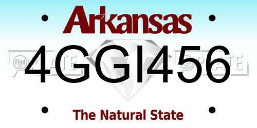 4GGI456 Arkansas License Plate