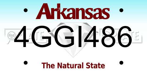 4GGI486 Arkansas License Plate