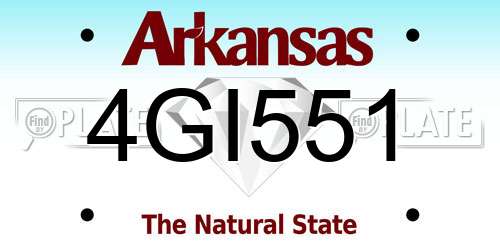 4GI551 Arkansas License Plate