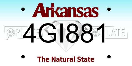 4GI881 Arkansas License Plate
